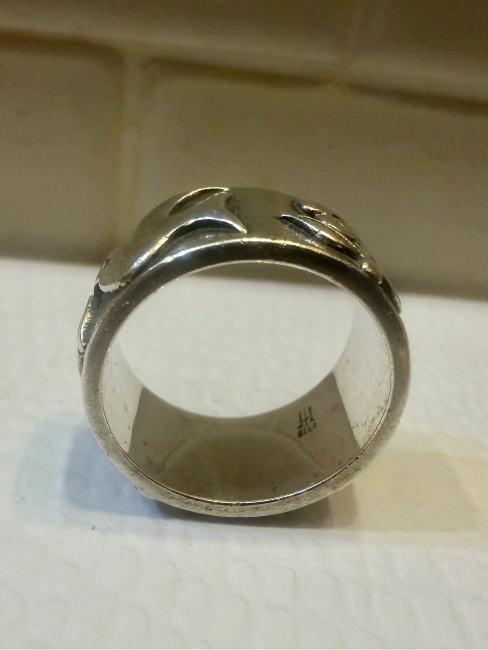 Retired James Avery La Paloma Dove with Olive Branch & Flower Ring Sz 6 + Box - Picture 9 of 9